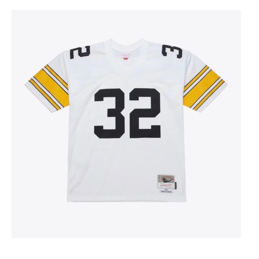Mens Mitchell & Ness Franco Harris White Pittsburgh Steelers 1976 Legacy Jersey